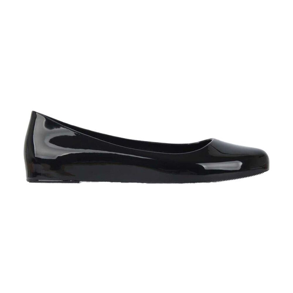 Miso Womens/Ladies Jelly Round Toe Ballet Flats / Black Patent